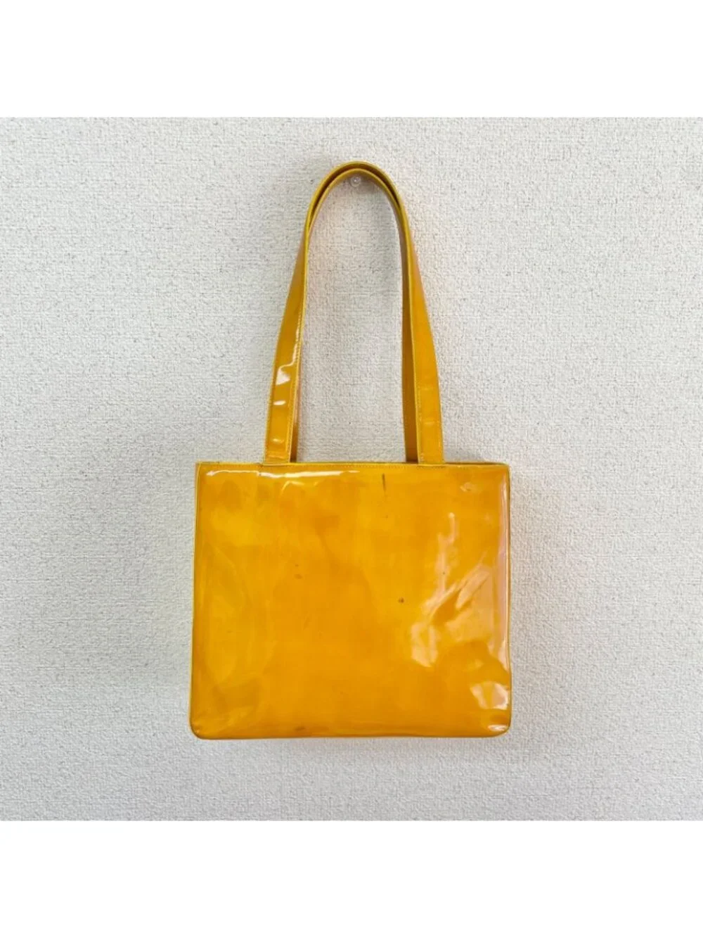Chanel Tote Vintage Enamel Yellow